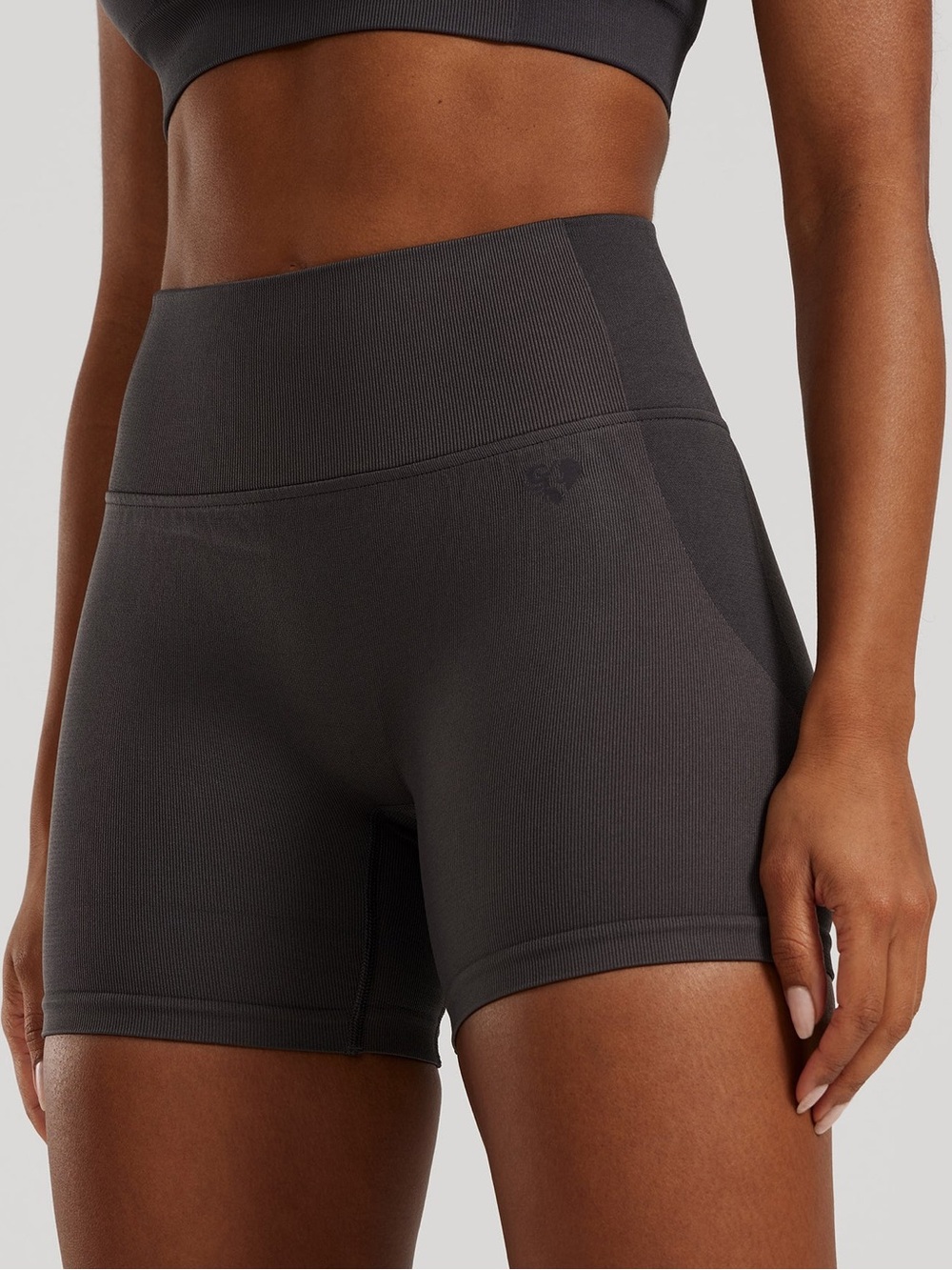 Women’s Best Motion Seamless Shorts Graphite High Waist Biker Shorts M